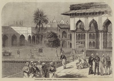 Interior of the Fort at Agra by Frank Vizetelly